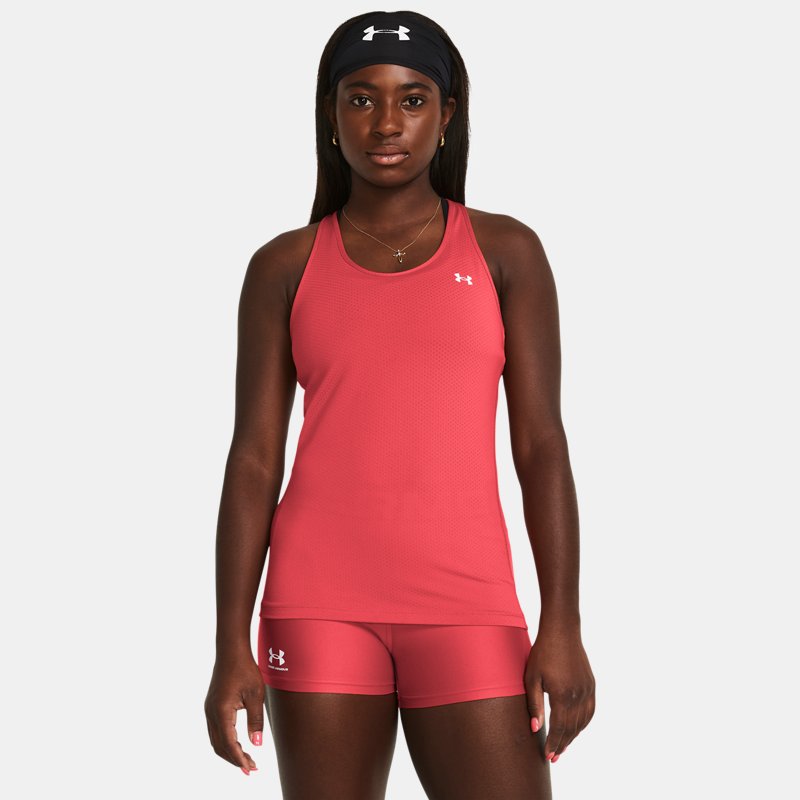 Under Armour Women's HeatGear® Armour Racer Tank Red Solstice / White L